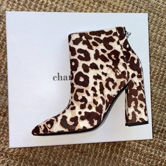Charles David Snow Leopard Printed Haircalf Boots - Picture 2 of 10